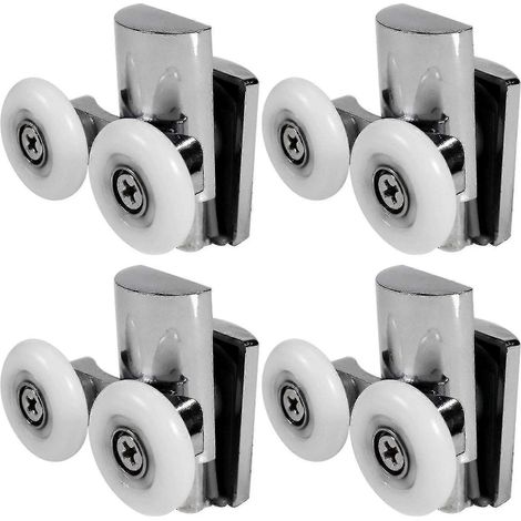 Roulettes pour porte de douche, roulettes de porte de douche de 23 mm, roulettes robustes en alliage de zinc, adaptées aux portes de douche coulissantes. (1/5)