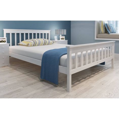 Cama con colchón de madera de pino maciza 140x200 cm vidaXL (1/5)