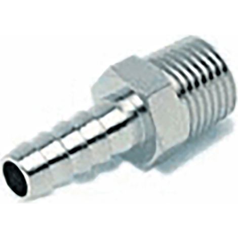 Raccord cannelé RS PRO Droit, BSPT 1/4" mâle Laiton, 5 MPa, 50 bar ( Prix pour Paquet de 10 )