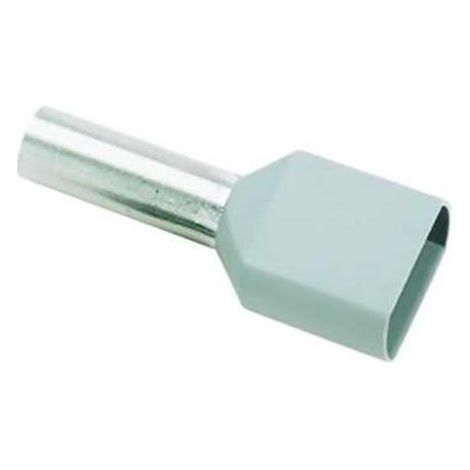 Puntalino a Bussola TWIN Preisolato Grigio per 2 Cavi 4 mmq