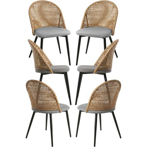 Packs Sillas Comedor - Pack 6 Sillas Torsa - Gris oscuro (1/5)