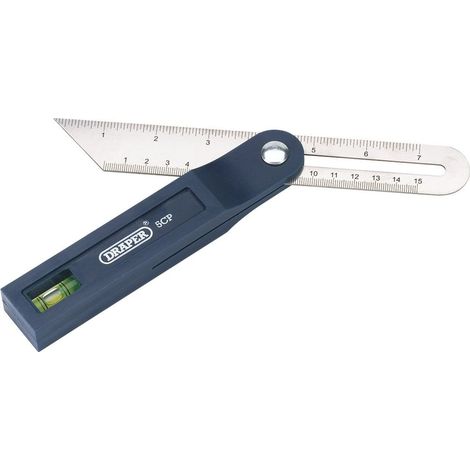 Draper 36330 - Falsa squadra regolabile con livella a bolla d'aria, 200 mm (1/2)