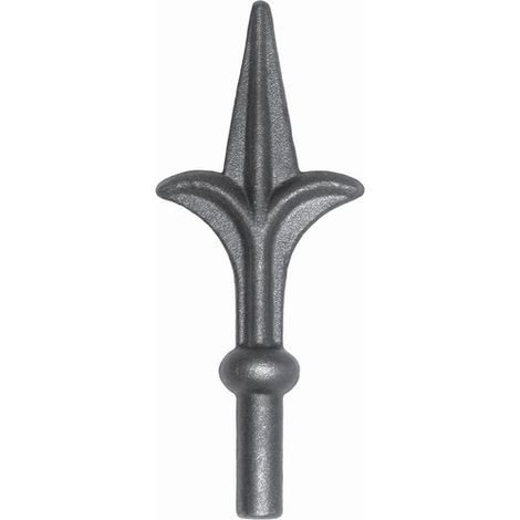 Pointe de lance - H130mm L12mm Ø12mm - Avec tige pour manchonner dans un tube - Fer forgé - À souder - DECO FER FORGE
