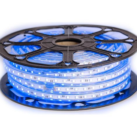 Cinta LED profesional 5050 60 LED/m de 25 o 50 metros Azul impermeable (IP68) Longitud: 25 metros