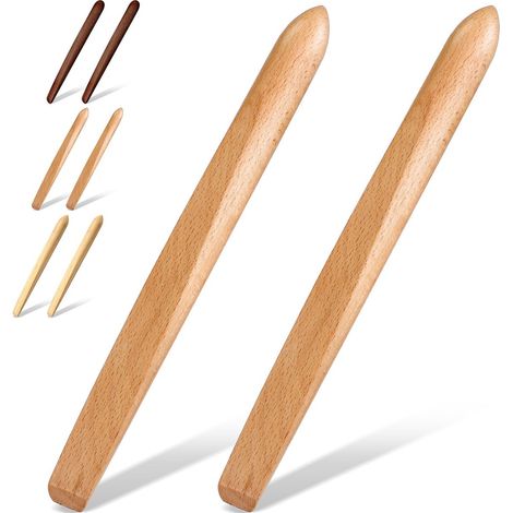 Lot de 2 spatules en bois pour pain au levain, en bois de hêtre, 28 cm, ustensile de boulangerie.-AquaForge (1/5)