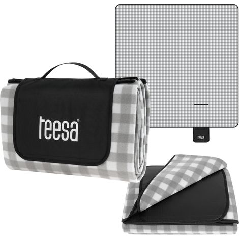 Manta de picnic aislante Teesa TSA8903-1 de 200 x 200 cm, color gris (5901890104586) (1/5)