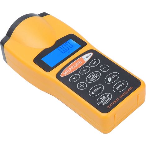 Tragbarer Ultraschall-Laser-Entfernungsmesser, digitaler Distanzmesser, präzises Messwerkzeug für Baustellen und Heimwerkerprojekte (1/5)