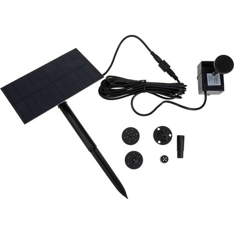 Pompe à Eau Solaire 1,5w pour Fontaine Extérieure, Fontaine Solaire pour Jardin et Bain d'oiseaux, Pompe à Eau Écologique sans Batterie, Décoration Bassin Solide et Silencieuse (1/5)