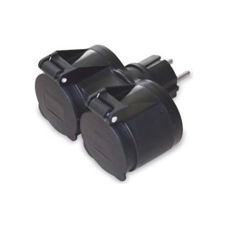 Spina con doppio sucko con tappi IP44 GSC 0503303