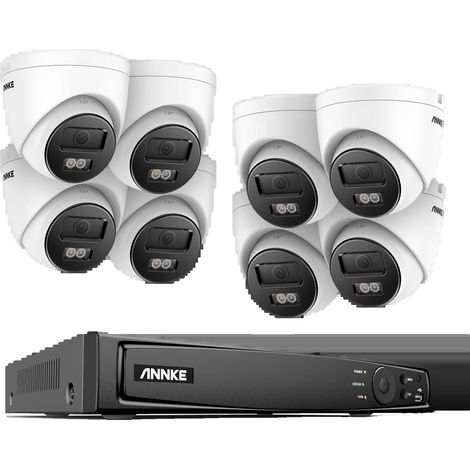 Sistema de cámaras de seguridad, resolución 4K, tecnología de detección inteligente, NVR de 8 canales, 8 cámaras, sin caja (1/2)