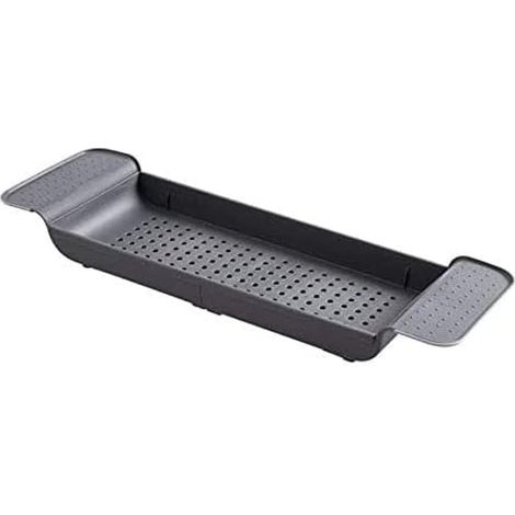 Abtropfgestell für Badewanne, Abtropfgestell für Badewannenablage, ausziehbares Duschabtropfgestell, Badewannenzubehör, Geschirrabtropfgestell (1/5)