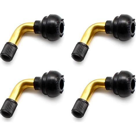 Valves À Angle De 90 Degrés Valves Tubeless Moto Adaptateurs De Valve En Laiton Pour Pneus Sans Chambre Convient Aux Motos Voitures Vélos Et Scooters (1/5)