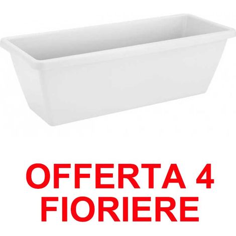 ELHO OFFERTA 4 FIORIERA BARCELONA TROUGH 50CM BIANCO