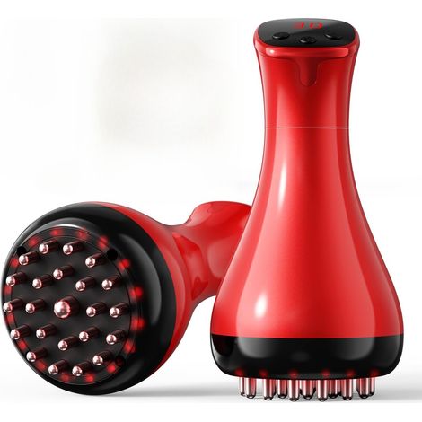 Massageur de drainage lymphatique, Massageur anti-cellulite pour la cellulite du corps et la réduction des étirements de la cuisse et du ventre, outils de massage portatifs, rouge