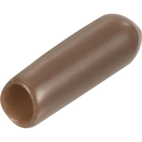 25pcs Embouts en Caoutchouc, 4 mm ID Vis Filetage Protecteur en PVC Embouts de Protection Flexible pour Tube Métallique, Câbles, Fils, Tige, Écrou et Cache Boulon, Brun (1/5)