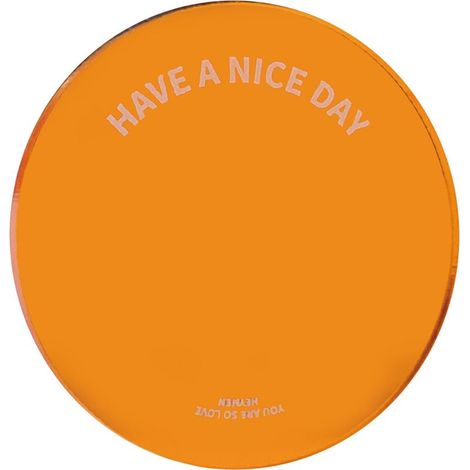 Sous-verres publicitaires en acrylique minimalistes, isolation thermique, décoration maison, couleur orange2PCS (1/5)