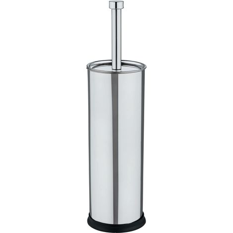 Brosse WC acier inox - Porte-brosse WC, Acier inoxydable, 10 x 40 x 10 cm, Brillant (1/5)