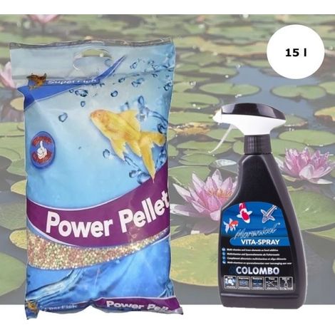 Pack Granulés 15 L + Spray Vitaminé – Poissons de Bassin et Étangs (1/5)