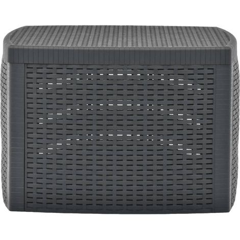 Beistelltisch Anthrazit 54x54x36,5 cm Kunststoff