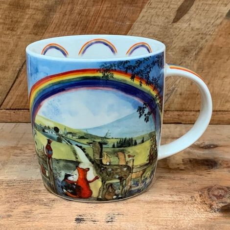 Taza cerámica teka m41 animals and rainbow 400 ml microondas lavavajillas