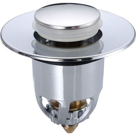 Bonde de Lavabo Pop-Up,Bouchon Lavabo Universel Acier Inoxydable Cuivre Flitre de Vidange Anti-Bloqué Popup avec Bonde et 2 Joints pour évier Cuisine Salle Bain Bouchon (1/5)