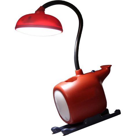 Lampe de bureau LED en forme d'avion mignon, rechargeable, pliable, rouge, pour protéger les yeux (1/5)