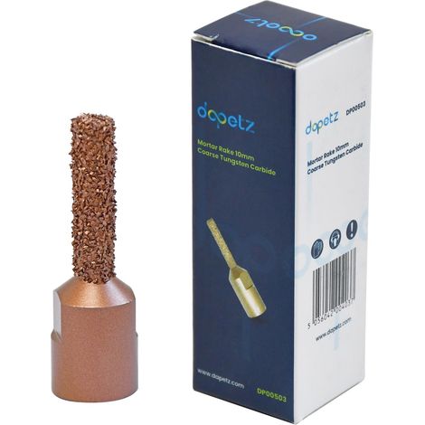 Dapetz ®Mortar Rake 10mm Coarse Tungsten Carbide Removes Mortar Brickwork Stonework M14,for Removing Mortar Between Brickwork and Stonework Prior to re-Pointing. (1/5)