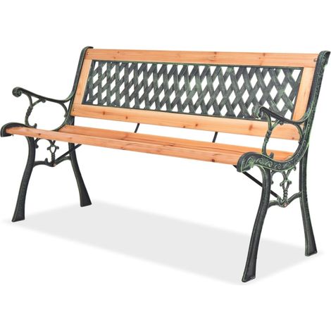 Panca da giardino mobili da esterno terrazza 122 cm legno 020011214