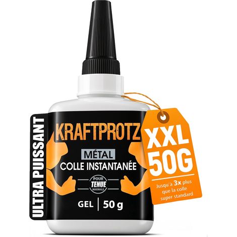Colle Métal Gel 50 g - Super Glue Aluminium Acier Cuivre Fer Zinc (1/5)