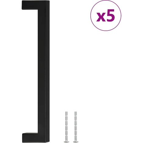 vidaXL Schrankgriffe 5 Stk schwarz 192 mm Edelstahl