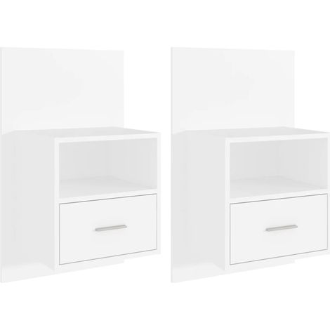 Maison Exclusive - Comodini a Parete 2 pz Bianchi (1/5)