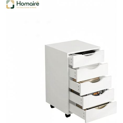 Weißer Holzschrank mit Stauraum 40 x 40 x 66,5 cm HOMAIRE (1/5)