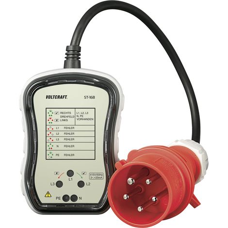 VOLTCRAFT ST-16B Steckdosentester Optisch