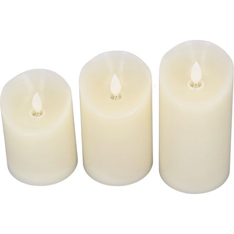 Lot de 3 bougies LED chauffe-plat avec télécommande 18 touches, effet bougie électronique LED multicolore, décoration de bureau (1/5)