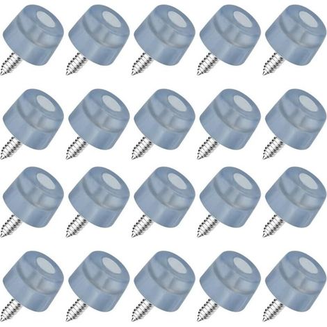 20 PCS Pieds de chaise en caoutchouc à visser 20 18 14mm Antidérapant pour meubles protection anti-vibration avec vis pour meubles armoires bureaux tables canapés (1/5)