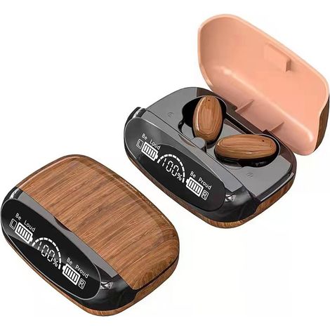 Écouteurs Bluetooth sans fil Casque Bluetooth 5.2 vintage en bois Son stéréo HiFi HD Réduction intelligente du bruit lors des appels Faible latence Étanchéité IPX6 pour le jeu, le travail et le s (1/5)