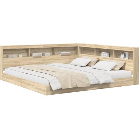 Maison Exclusive - Letto Libreria rovere sonoma 180 x 200 cm Legno multistrato