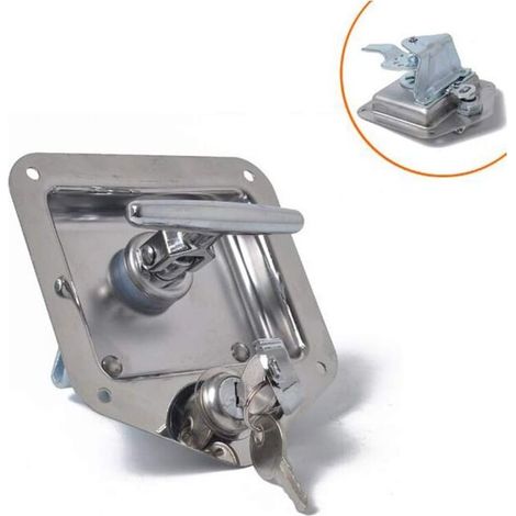 Serrure antivol en acier inoxydable pour remorque et camion – Système de verrouillage avec joint étanche – Résistant à la corrosion (1/4)