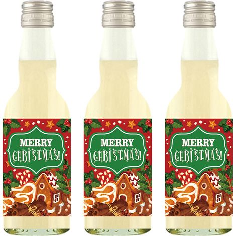 24 étiquettes de Noël pour bouteilles d'eau, autocollants « Joyeux Noël » pour bouteilles de vin, décorations de fête de Noël (1/5)