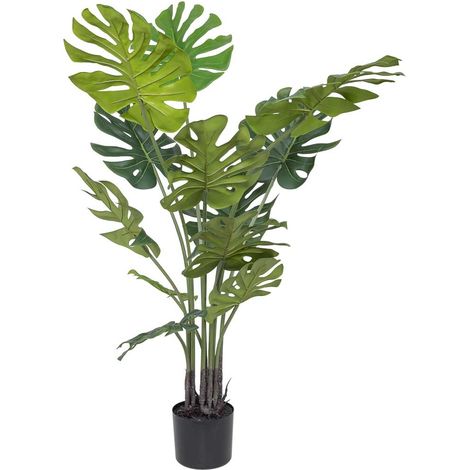 Planta monstera decorativa artificial verde 90x90x127h cm (1/5)