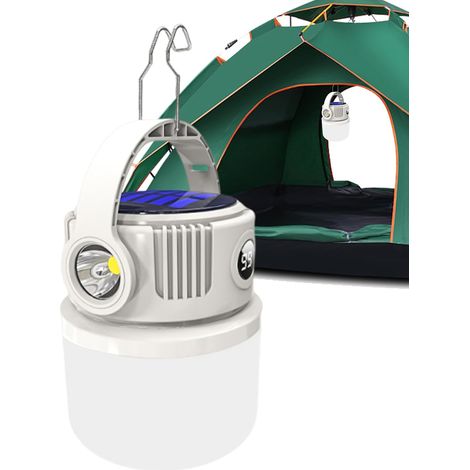 2-Zoll-Zonenlaternen, Kamperlampen (11,2 x 12,7 cm), tragbare LED-Zaklampen, wasserdicht, digitales Wetter, Zonne-Energie-Aufsatz für Zelte, Overlevingsuitrusting, Tuin (1/5)