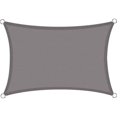 Voile d'ombrage Imperméable Rectangulaire 2x3m, Toile Ombrage PES Résistant à l'eau, Filet dombrage Rectangle 3x2m, Résistant 98% Protection Rayons UV pour Patio Extérieur, Gris Graphite 2x3