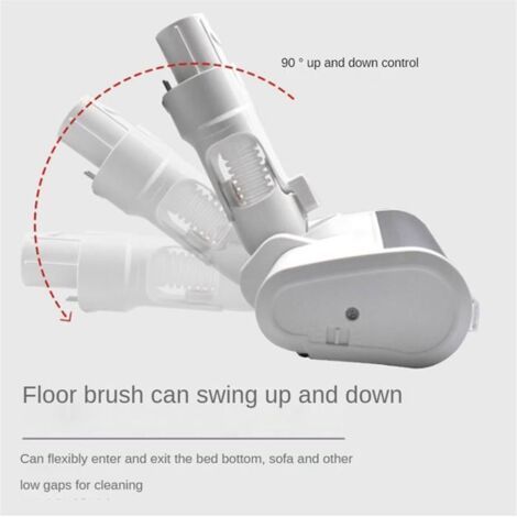 Vorderer Bürstenkopf mit LED-Beleuchtung für Xiaomi K10/G10, Xiaomi 1C/Dream V8/V9B/V9P/V11/G9 Staubsauger (Innenabstand der Schnittstelle: 5,8 mm, Mittenabstand) (1/3)