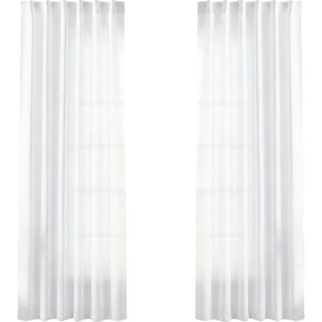 Cortinas semitransparentes que filtran la luz, 2-Blanco W127 214 (1/2)