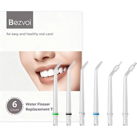 Pointes de rechange compatibles uniquement avec les hydropulseurs Y825/Y211, 4 pointes jet + 1 embout orthodontique + 1 pointe périodontique, têtes de rechange pour fil dentaire (1/5)