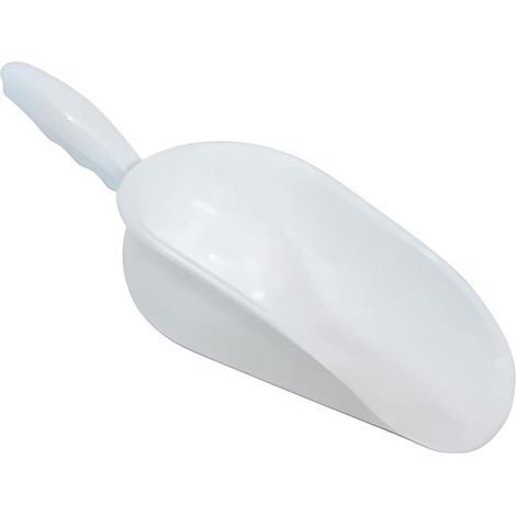 Pelle à poussière 110grs en plastique coloris blanc - Longueur 10 cm