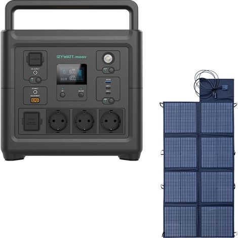 Station électrique nomade IZYWATT.moov - 835 Wh + panneau solaire 160W