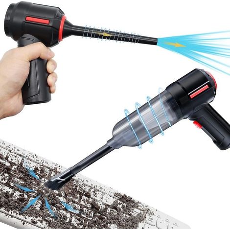 3-in-1 Computer Vacuum, Compressed Air Duster Blower, Portable Handheld Vacuum Cleaner Cordless, Keyboard Cleaner Kit, Electric Spray Air Can For Pc (1/4)