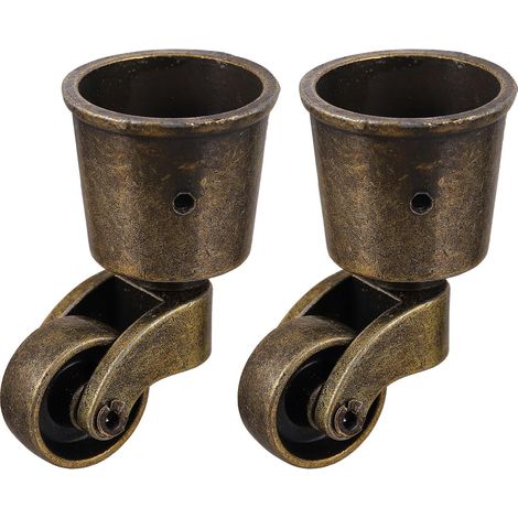 de 2 roulettes pivotantes pour meubles design rétro compact (1/5)