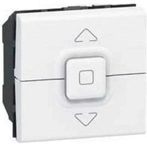 Legrand 077028 - Pusher for 1 or more roller shutters Prog Mosaic - 2 mod - white
